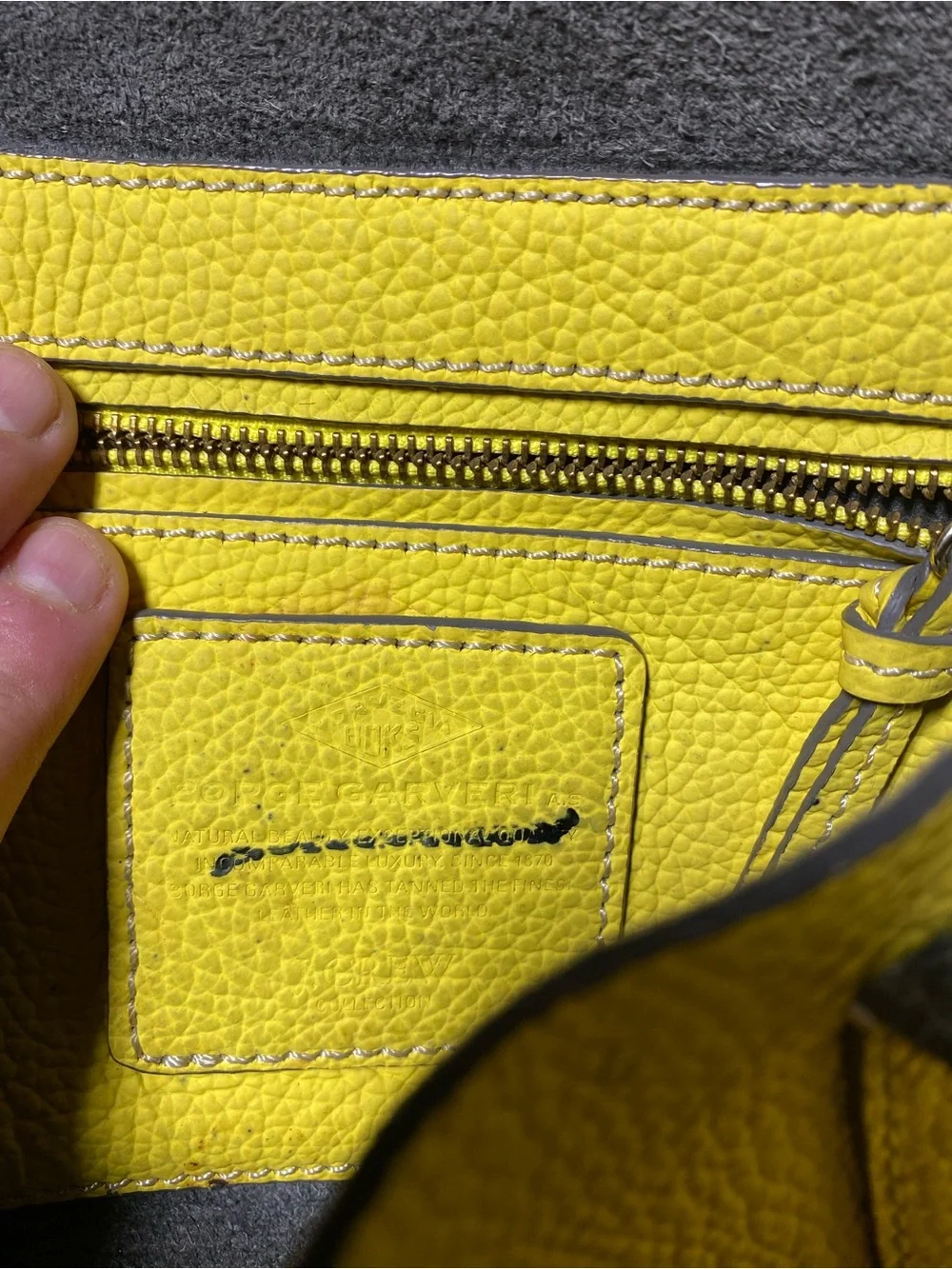 J. Crew Borge Garveri collection Uptown pebbled leather tote bag